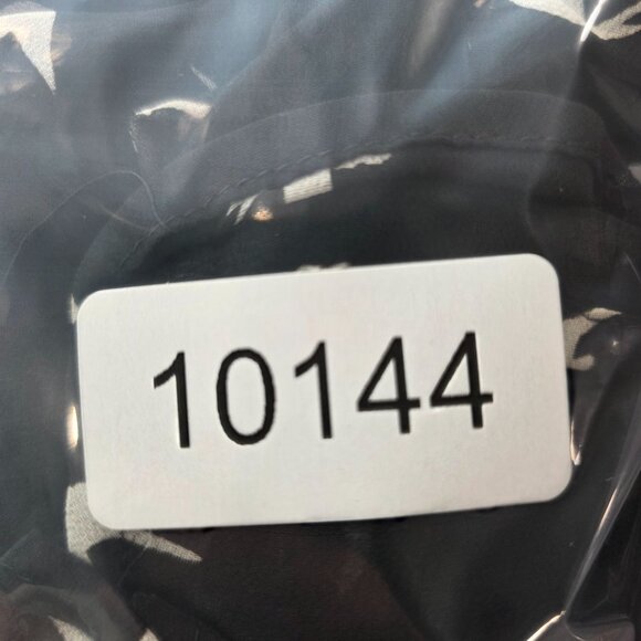 Womens Express Black Sheer Portofino Shirt White Bird Print Button Up Size XS - Picture 7 of 7